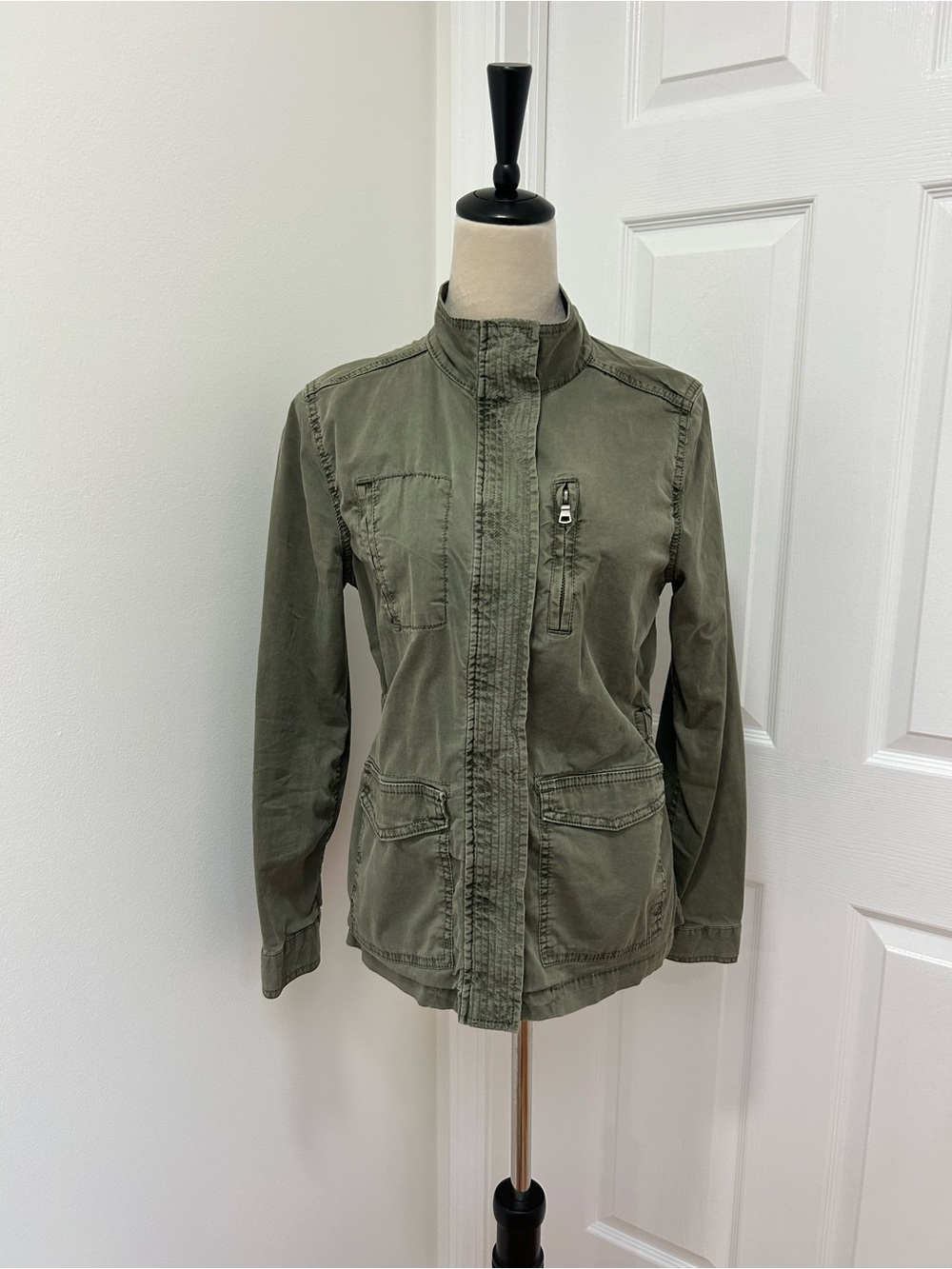 Sonoma Olive Utility Jacket with Zip Chest Pocket
